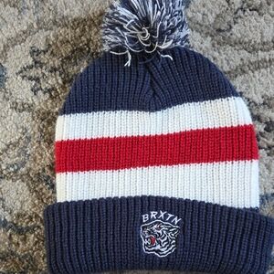 Brixton Navy, Red, and White Striped Beanie